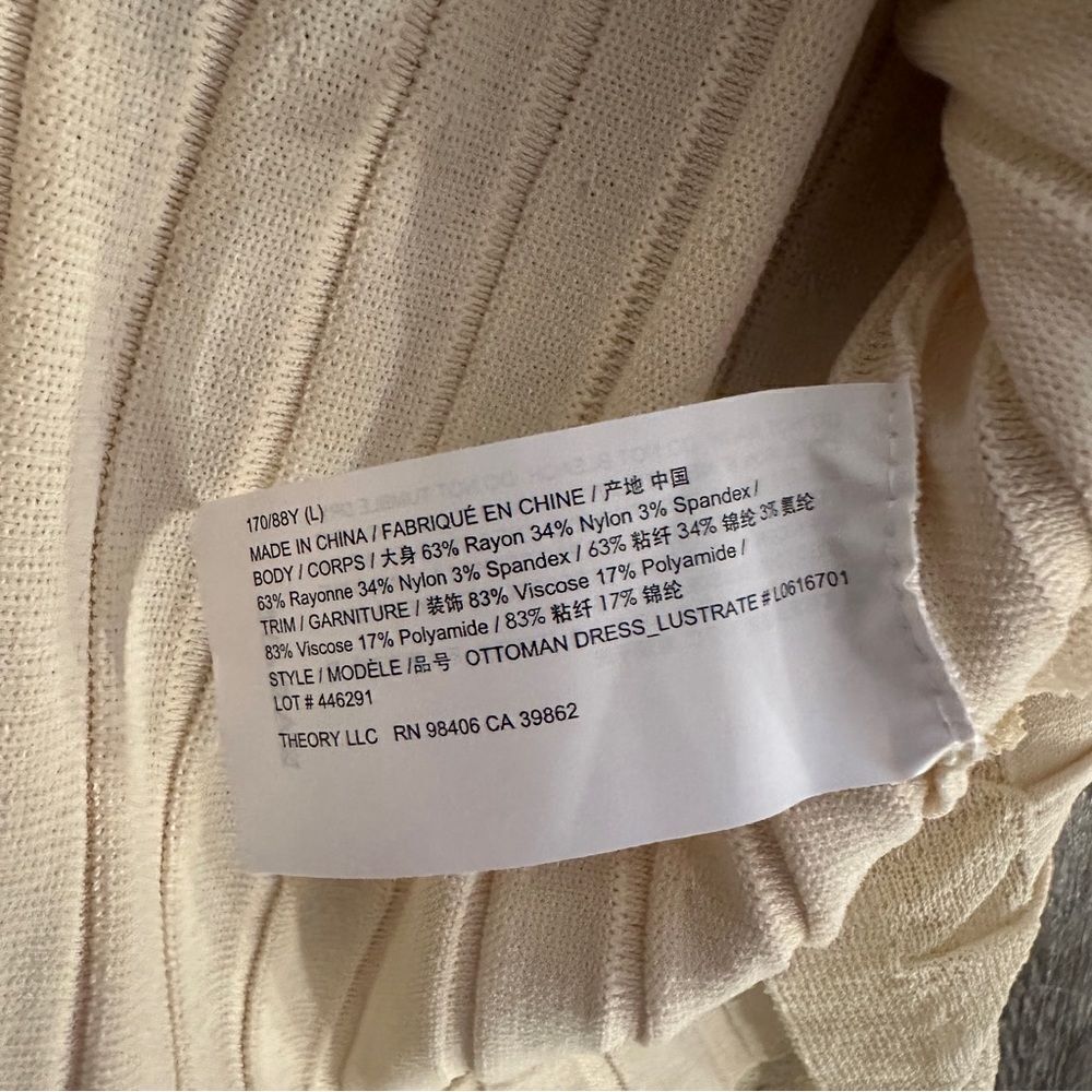 Theory Ribbed Midi Dress NEW - Picture 5 of 6
